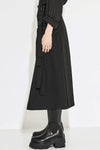 Double Belt Pleats Wool Skirt