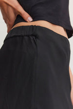 Cadence Satin Midi Skirt