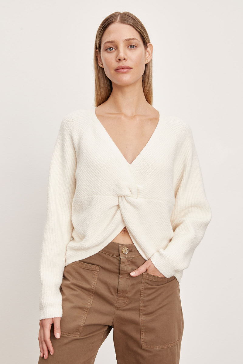 Caitlyn Cotton-Blended Boucle Sweater