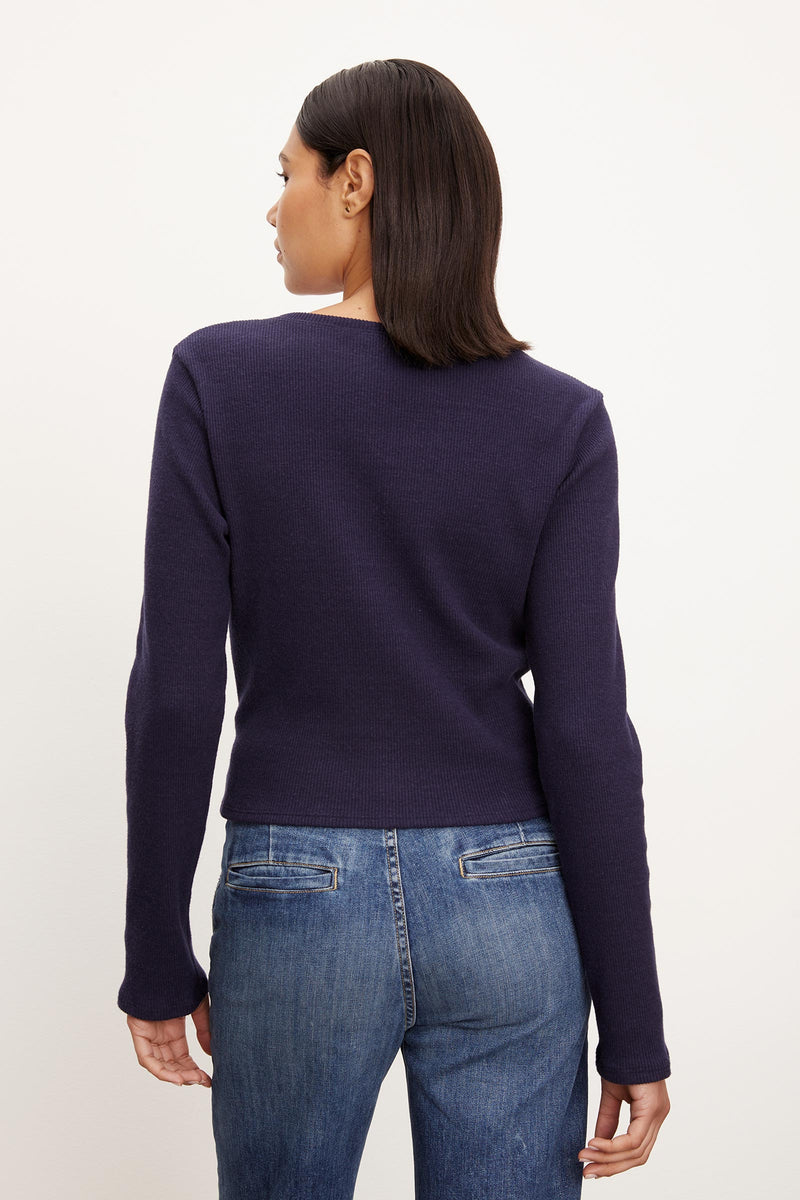 Geonna Cotton-Blended Ribbed Top