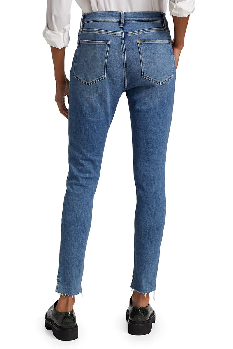 Le High Skinny Raw Stagger Jeans