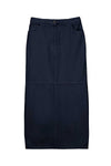 Washed Twill Cotton Long Skirt