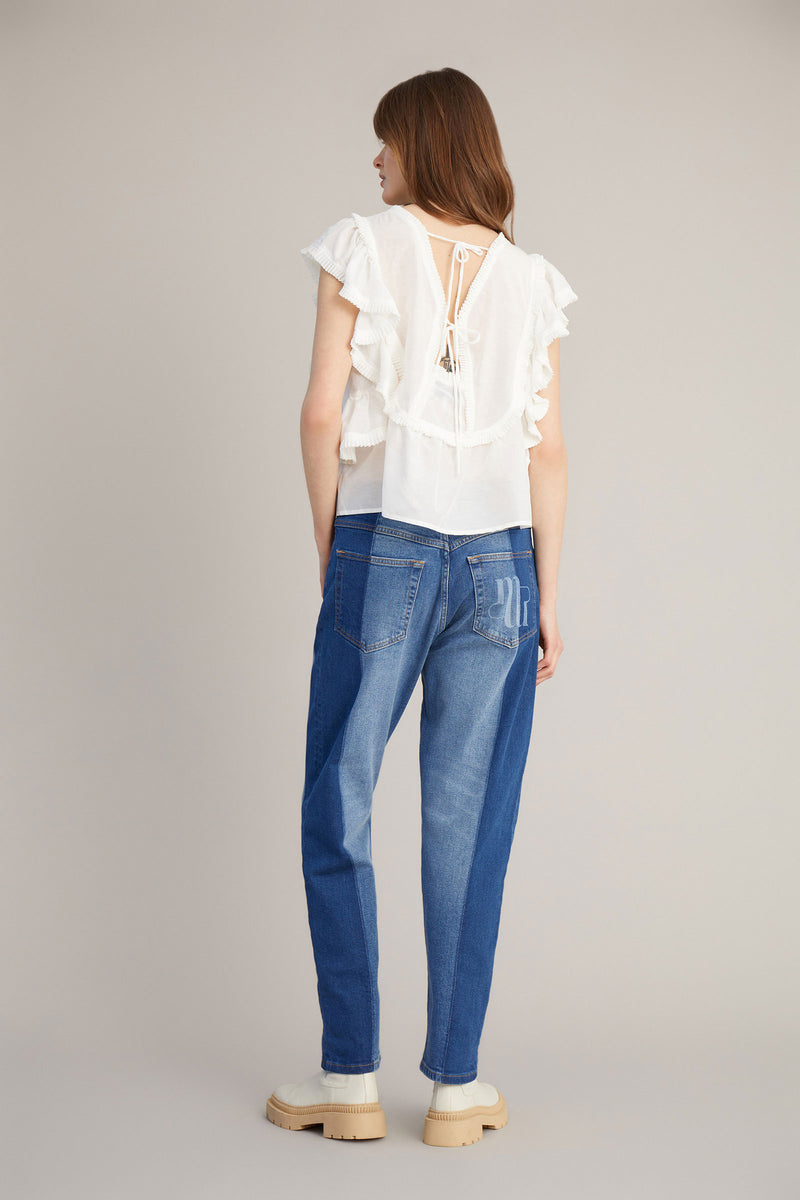 Dita Two-Tone Boyfriend Jeans