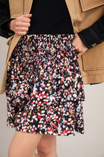 Volana Printed Viscose Mini Skirt