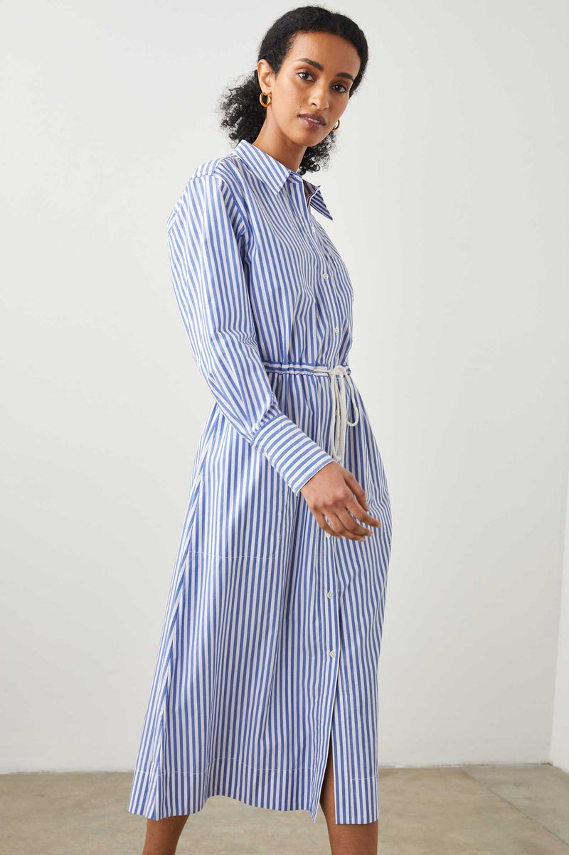 Shivonne Striped Cotton-Blended Dress