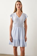 Tara Striped Linen-Blended Dress
