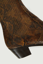Gazatte Python-Effect Leather Boots