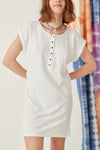 DEBBIE Cotton-and-Linen Dress