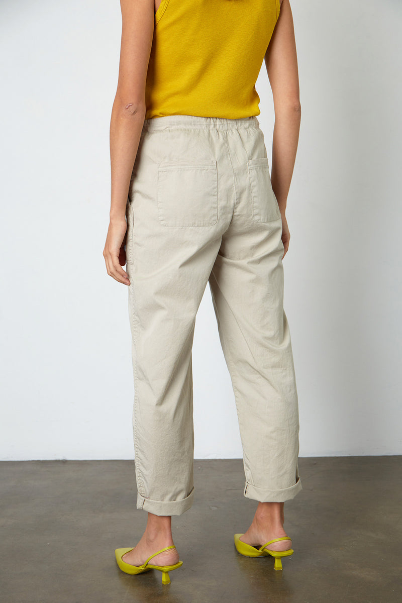 Cotton twill wide-leg cargo pants in beige - CO | Mytheresa