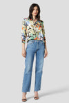 Bradner Floral-Print Lush Silk Shirt