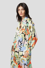 Bradner Floral-Print Lush Silk Shirt