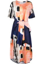 Flute Abstract-Print Jersey Dress