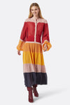 Kolia Colour Block Silk Dress