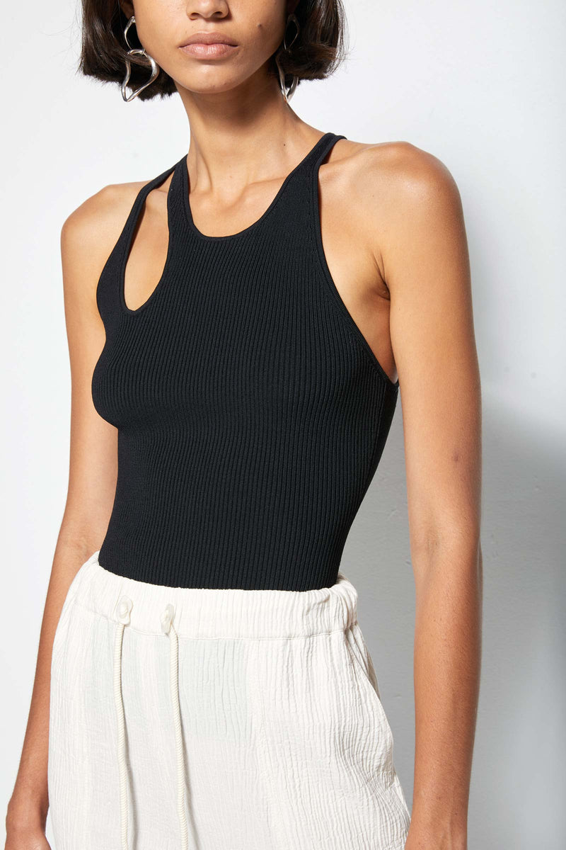 Marte Cutout Rib Knitted Top