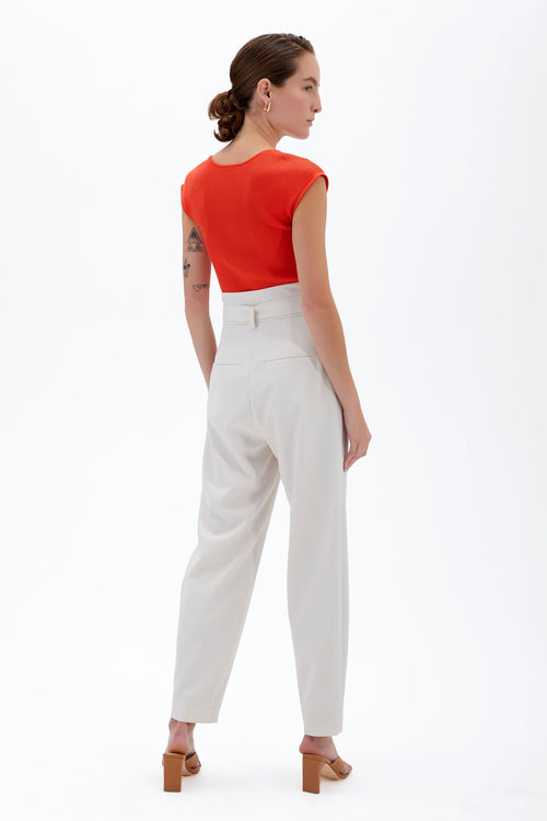 ABIA Ribbed-Knit Crop Top