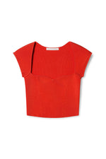 ABIA Ribbed-Knit Crop Top